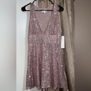 Pink sequin dress